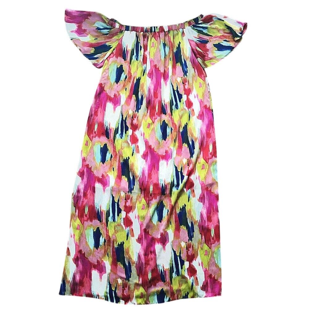 NWT Trina Turk San Onofre Off-the-Shoulder Watercolor Print Maxi Dress XL